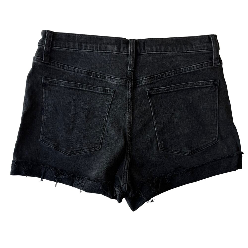 Madewell Black High Rise Denim Shorts 29 Grunge Festival Edgy Indie Sleaze Y2K - Picture 3 of 16